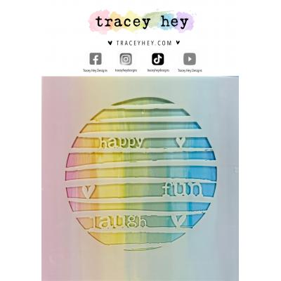 Tracey Hey Stencil - Striped Circle